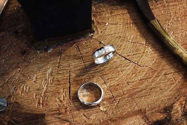 pairring4 | 工房Smith札幌 甲丸と平打ちのペアリング