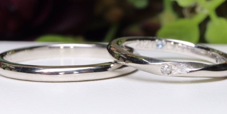 img_wedding-ring-30s-design_03 | 工房Smith札幌 表面にダイヤモンドをあしらった結婚指輪