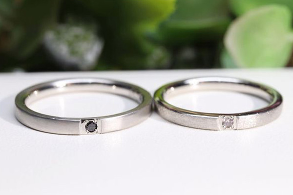 mens1 | 工房Smith札幌 平打ち×ブラックダイヤでシャープな仕上がり