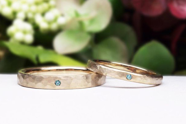 mens4 | 工房Smith札幌 シャンパンゴールド×ブルーダイヤで大人クラシカル