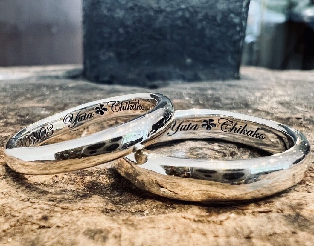 ペアリング（彫金工法）レーザー刻印鏡面