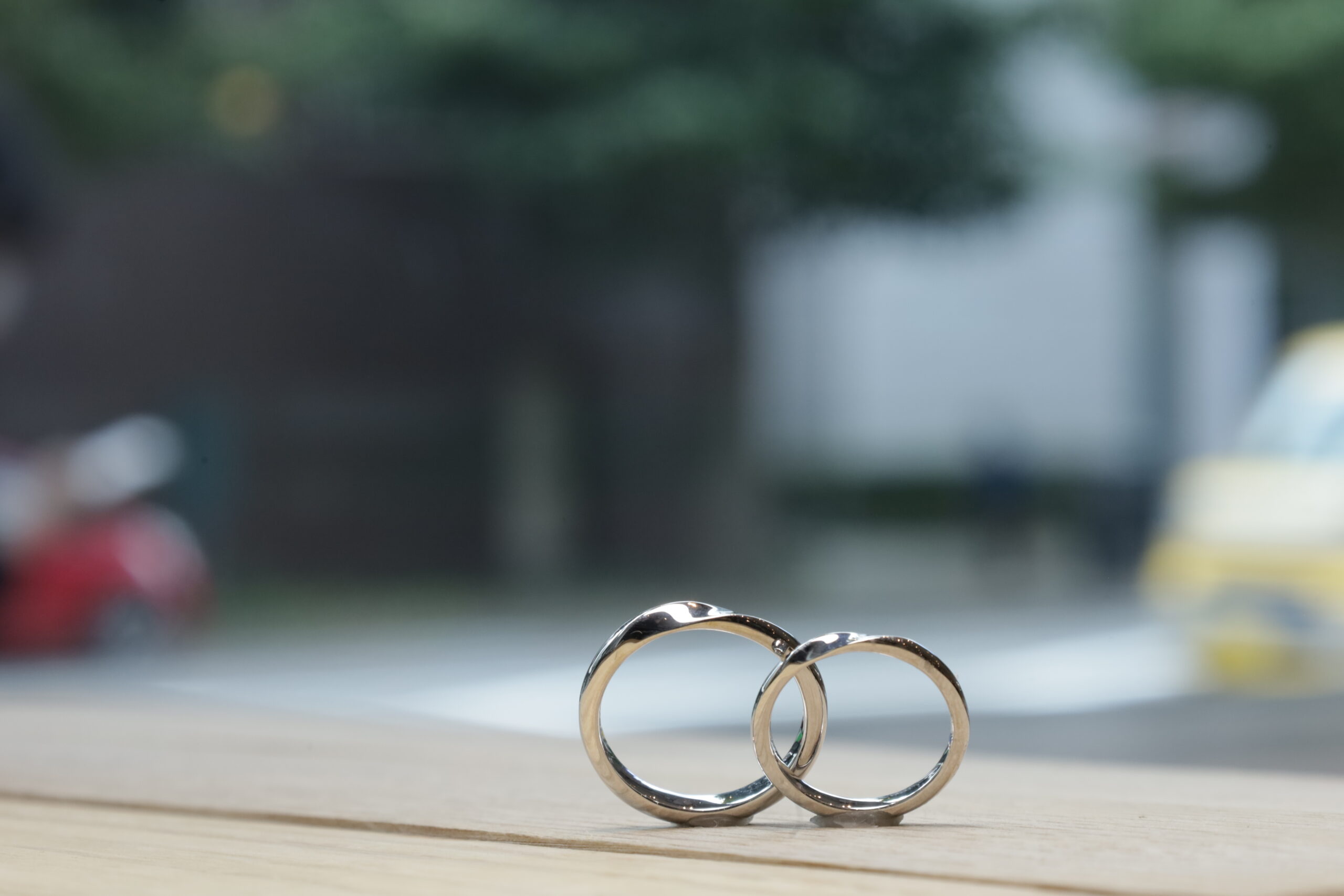 ペアリング（彫金工法）カラーコーティングメビウス鏡面