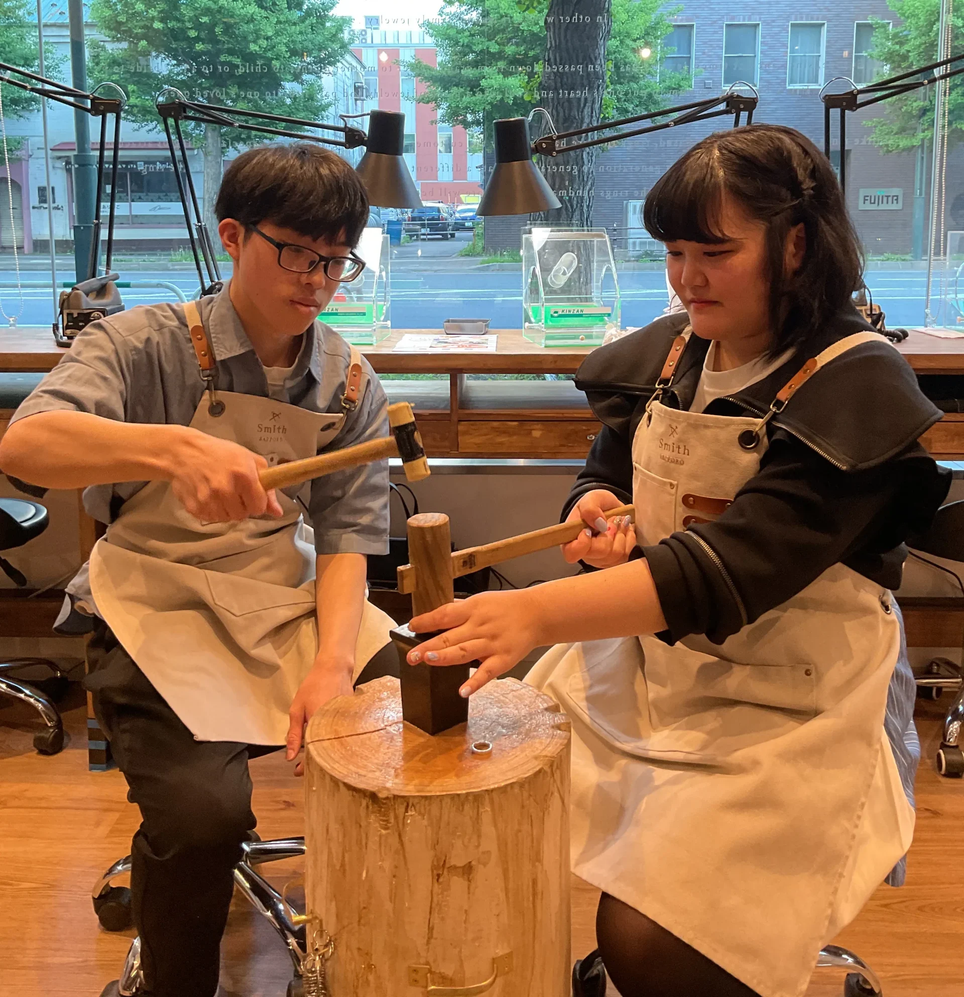 ｜S様・M様【たくさんの種類の中からかわいいリングを作れました！】