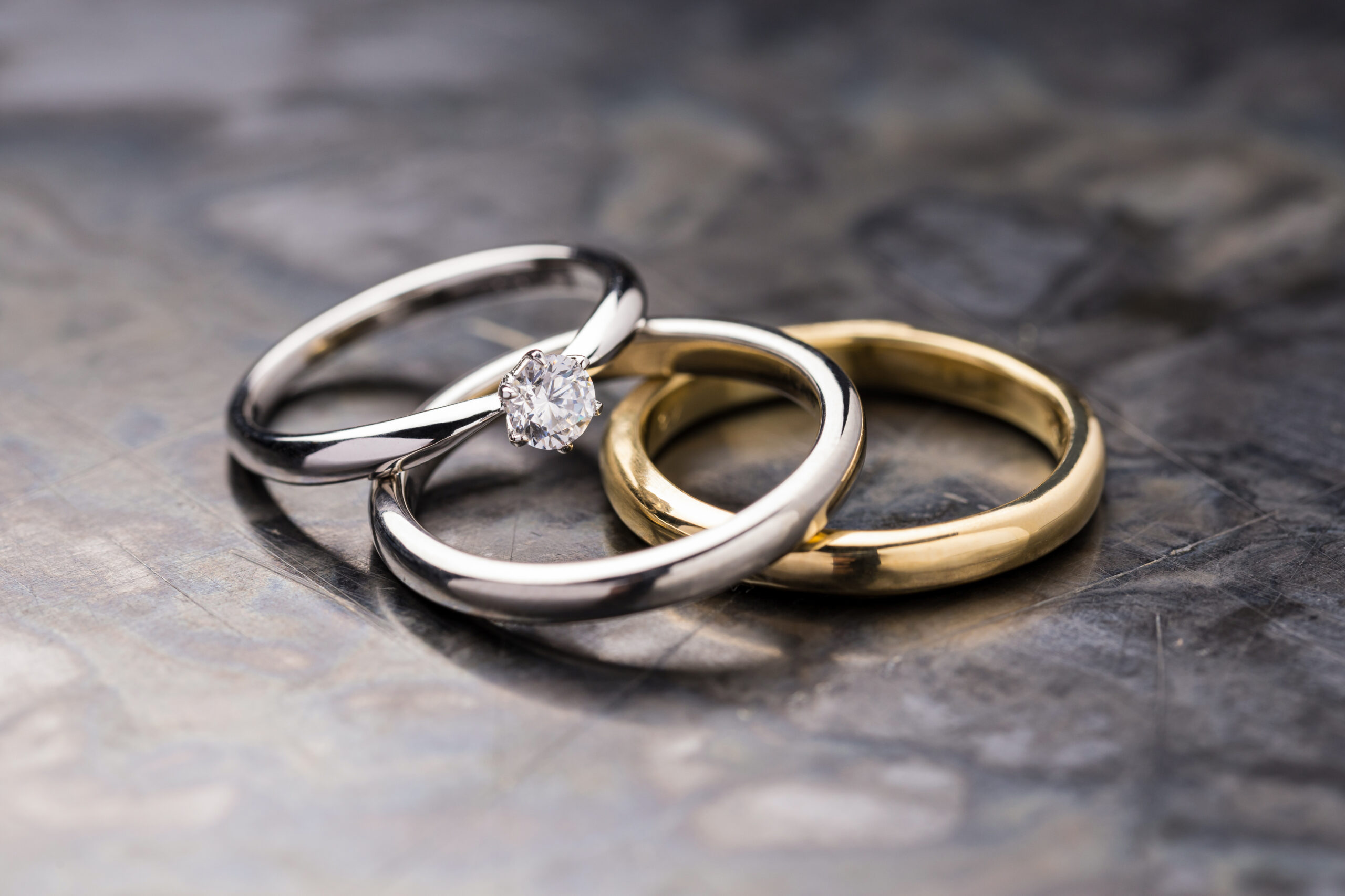 23FB_0185 | 工房Smith札幌 結婚指輪・婚約指輪3本セット