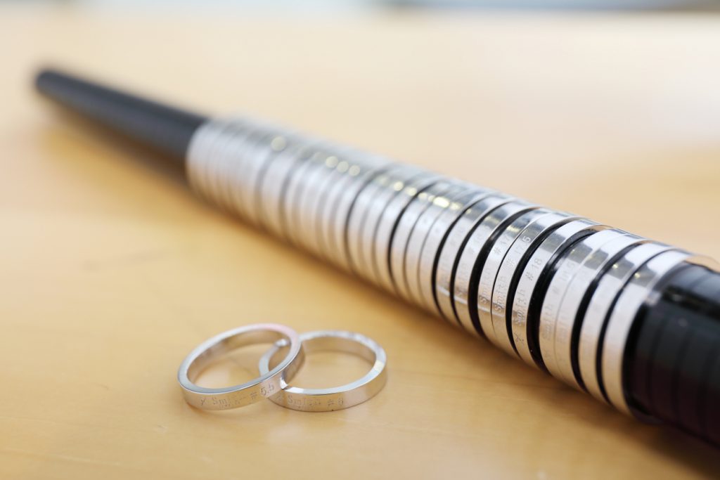 サイズリングイメージ | 工房Smith札幌 ピンキーリングの平均サイズ