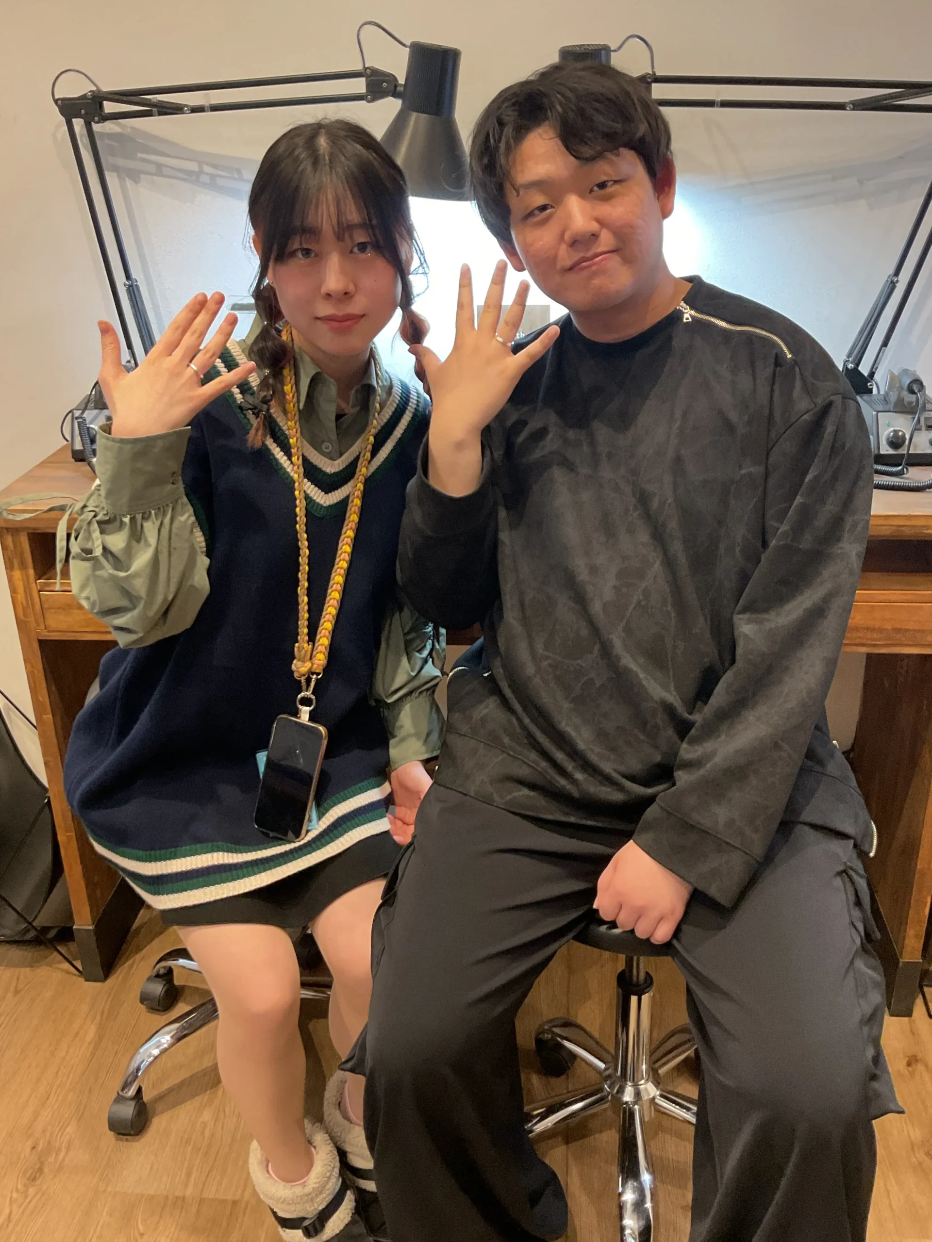 ｜T様・Y様【彼女とお互いの指輪を作りあうことが出来て記念日のいい思い出になりました】