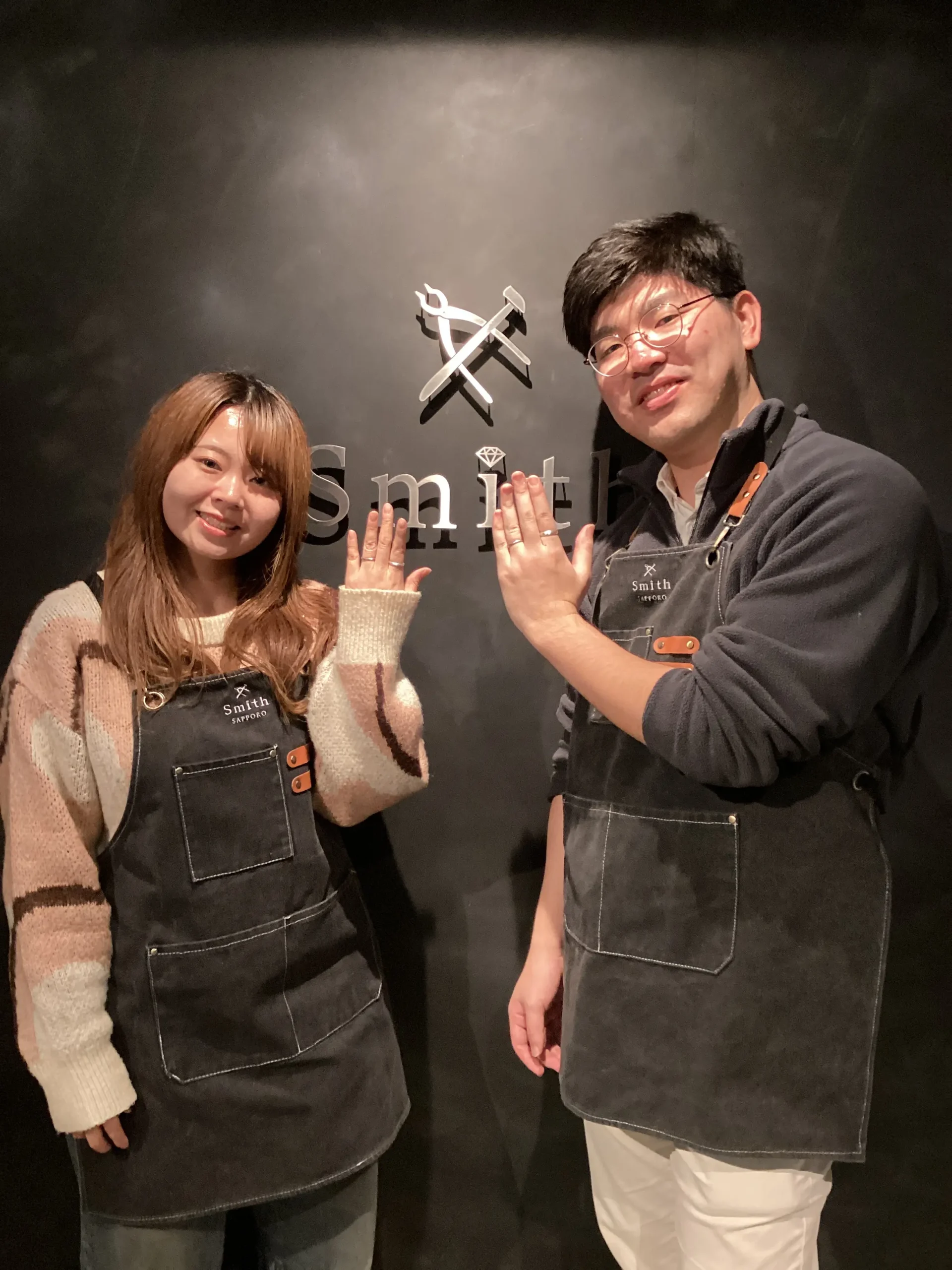 ｜Y様・Y様【初めての指輪作り体験でしたが、楽しく作成できました】