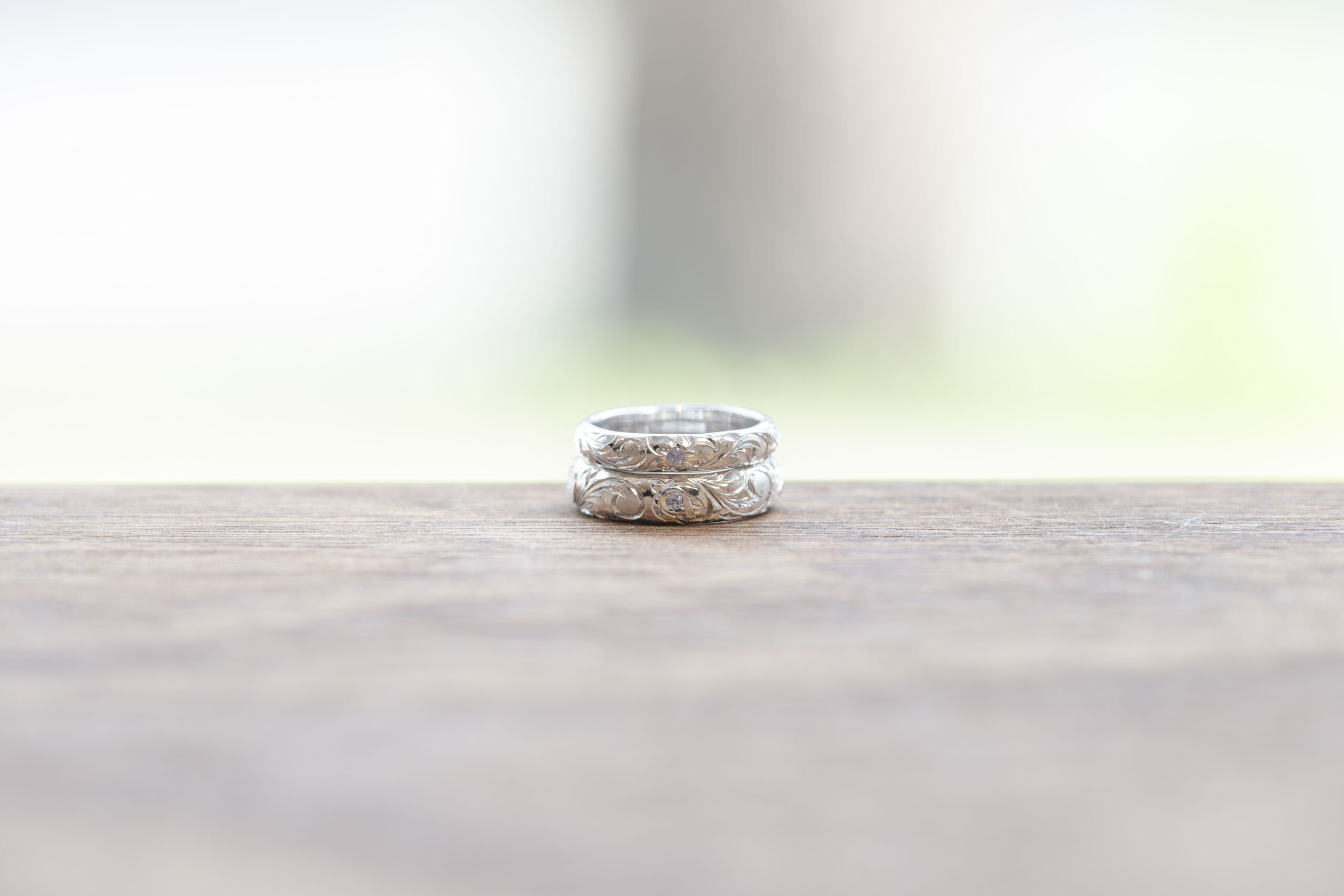 ペアリング（彫金工法）タンザナイトハワイアン