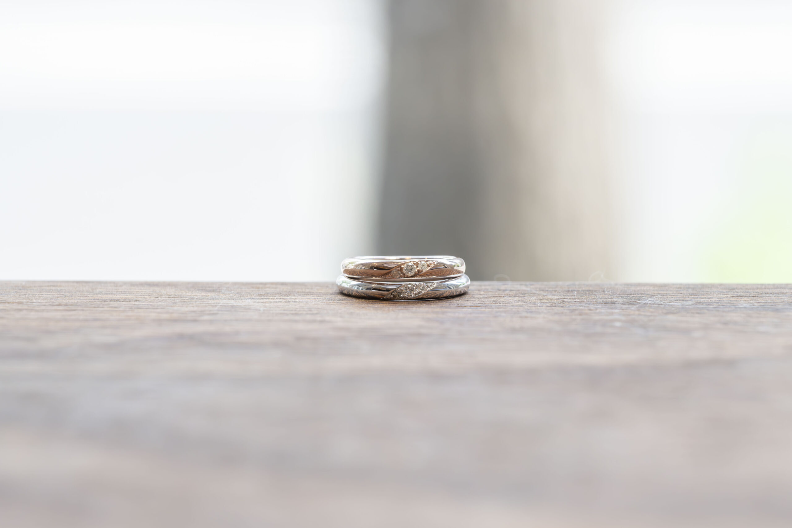 ペアリング（彫金工法）ダイヤモンド彫り留めカラーコーティング鏡面