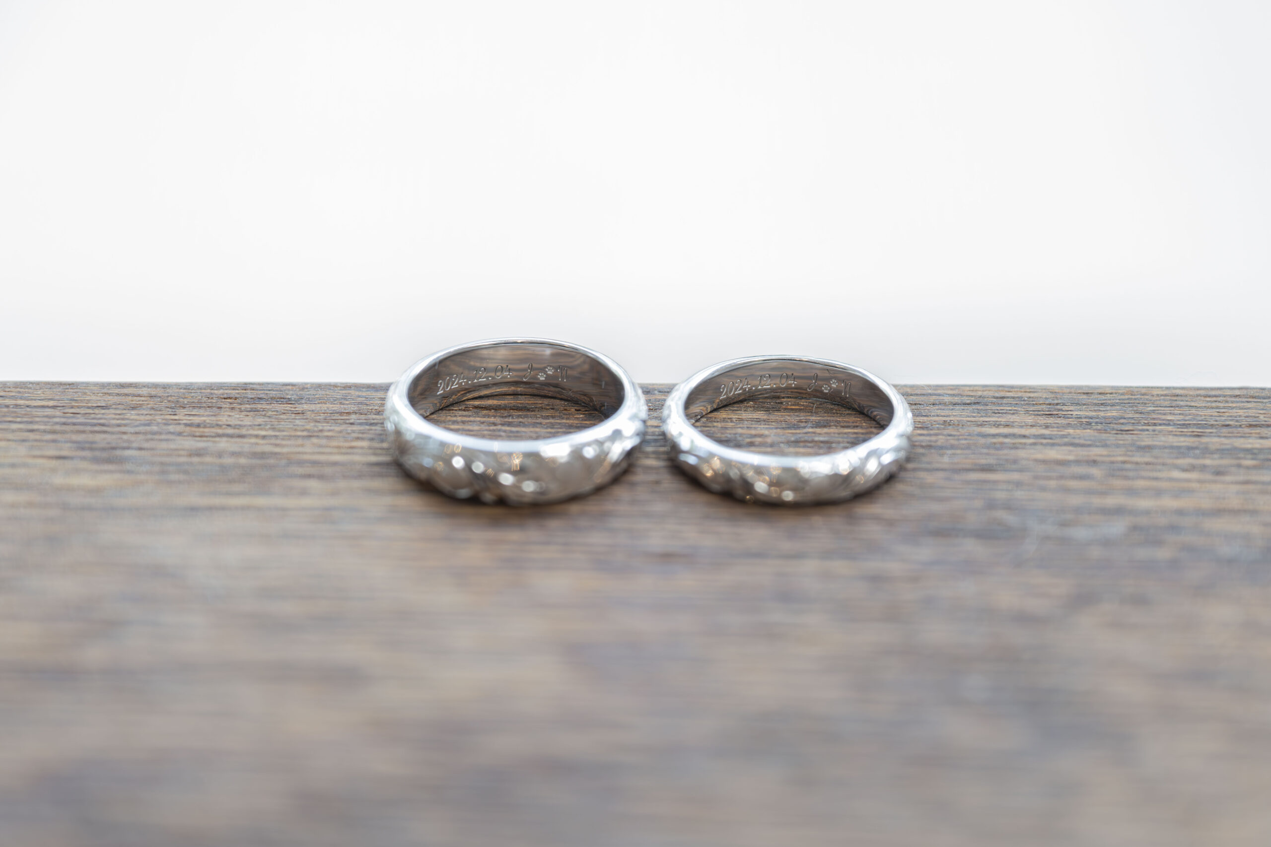 ペアリング（彫金工法）ハワイアンレーザー刻印鏡面