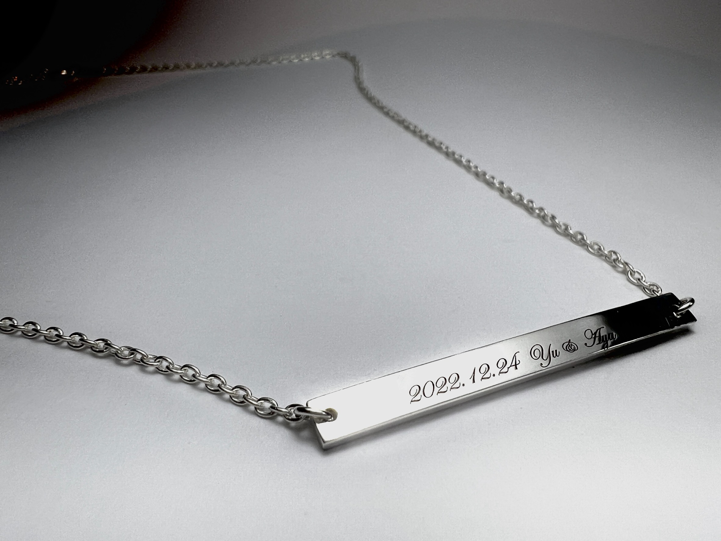 ネックレス（彫金工法）レーザー刻印
