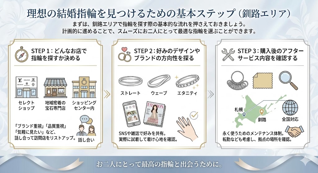 | 工房Smith札幌 理想の結婚指輪を見つけるための基本ステップ