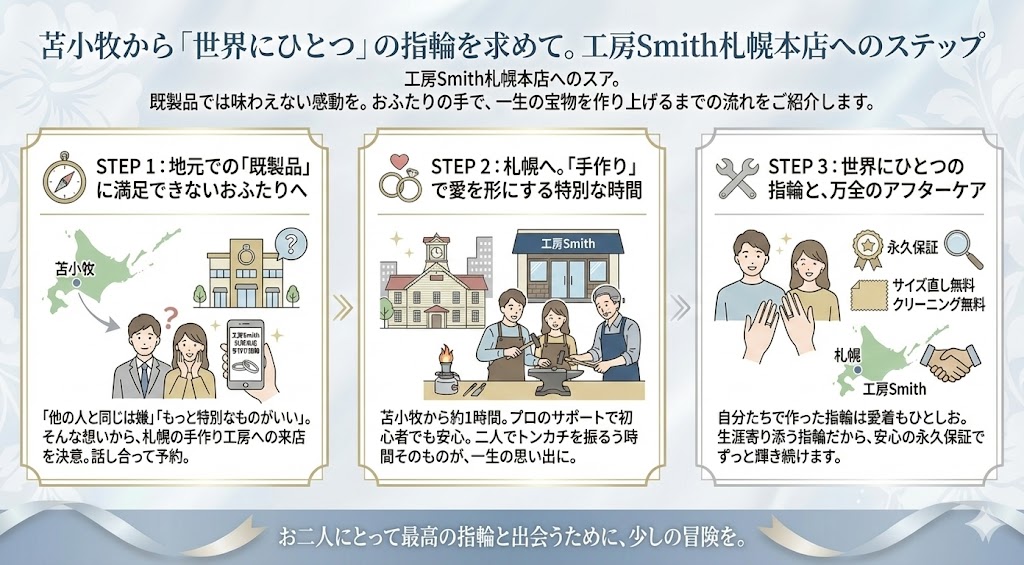 | 工房Smith札幌 苫小牧での指輪探し、本当に「既製品」だけで満足ですか?